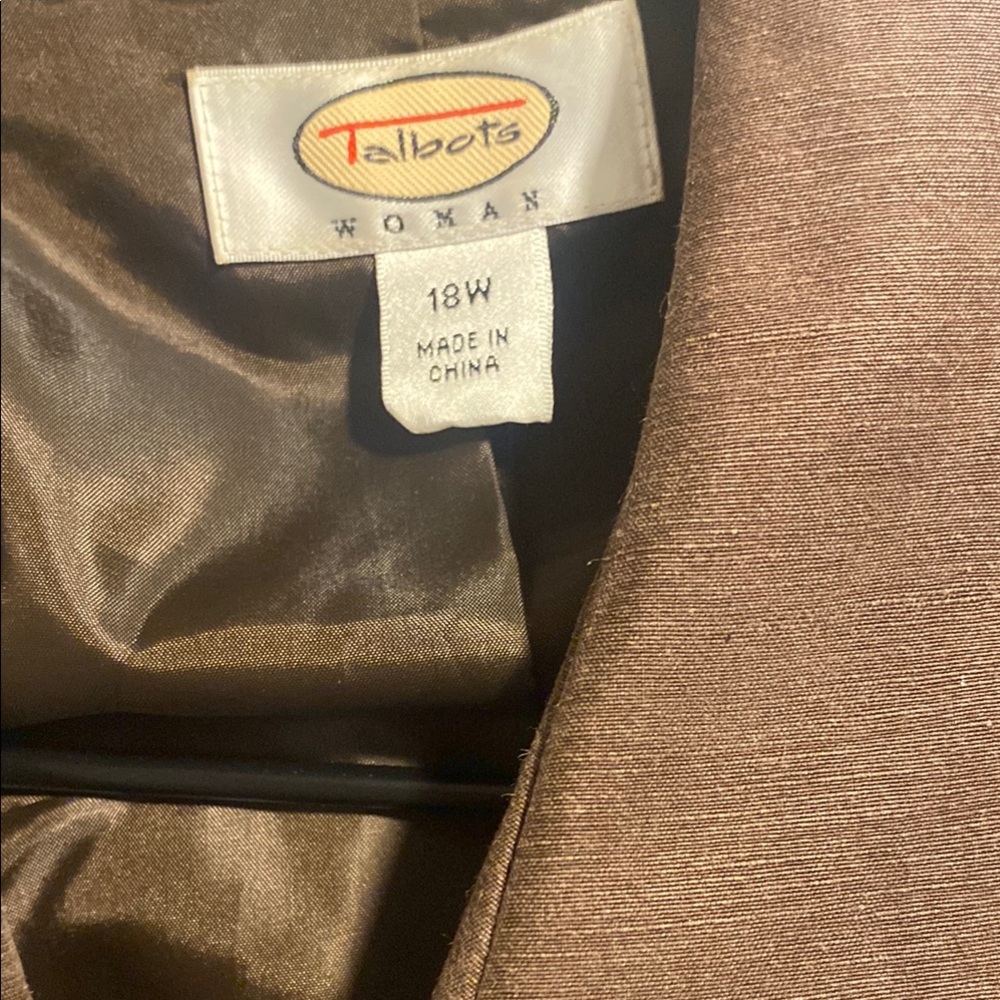 Talbots 18w Brown Button-Up Jacket - Picture 2 of 5